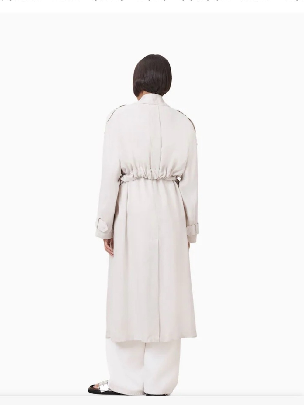 NWT AllSaints Linnie Lightweight Trench Coat, L - Picture 6 of 7